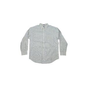 Northern Isles Men's Green and Blue Checkered Long Sleeve Button Down - Size L